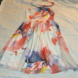 Multicolored, to the knee sundress. White House Black Market